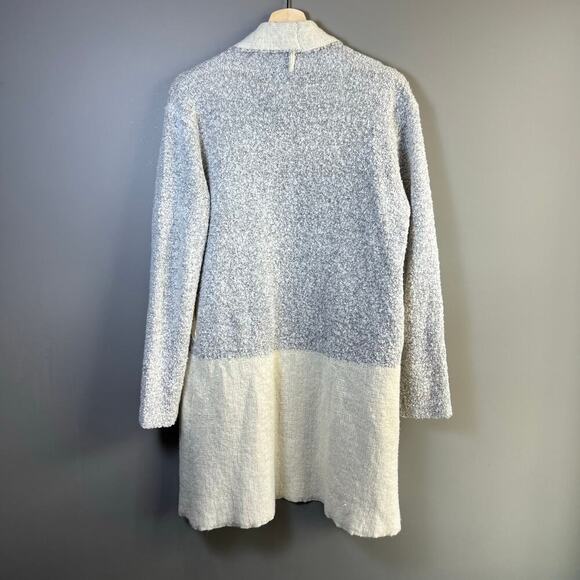 Lovemarks Cozy Gray and Cream Long Cardigan Sweater Size Medium - Picture 8 of 8